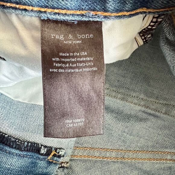 Rag & Bone Jeans Women's Size 25 Straight Distressed Shaker Light Wash - Picture 5 of 10
